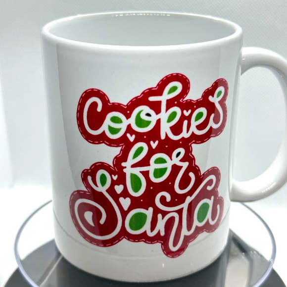 Double-Sided ‘Cookies for Santa’ & ‘Here Comes Santa Claus’ Christmas Mug - Picture 3 of 3